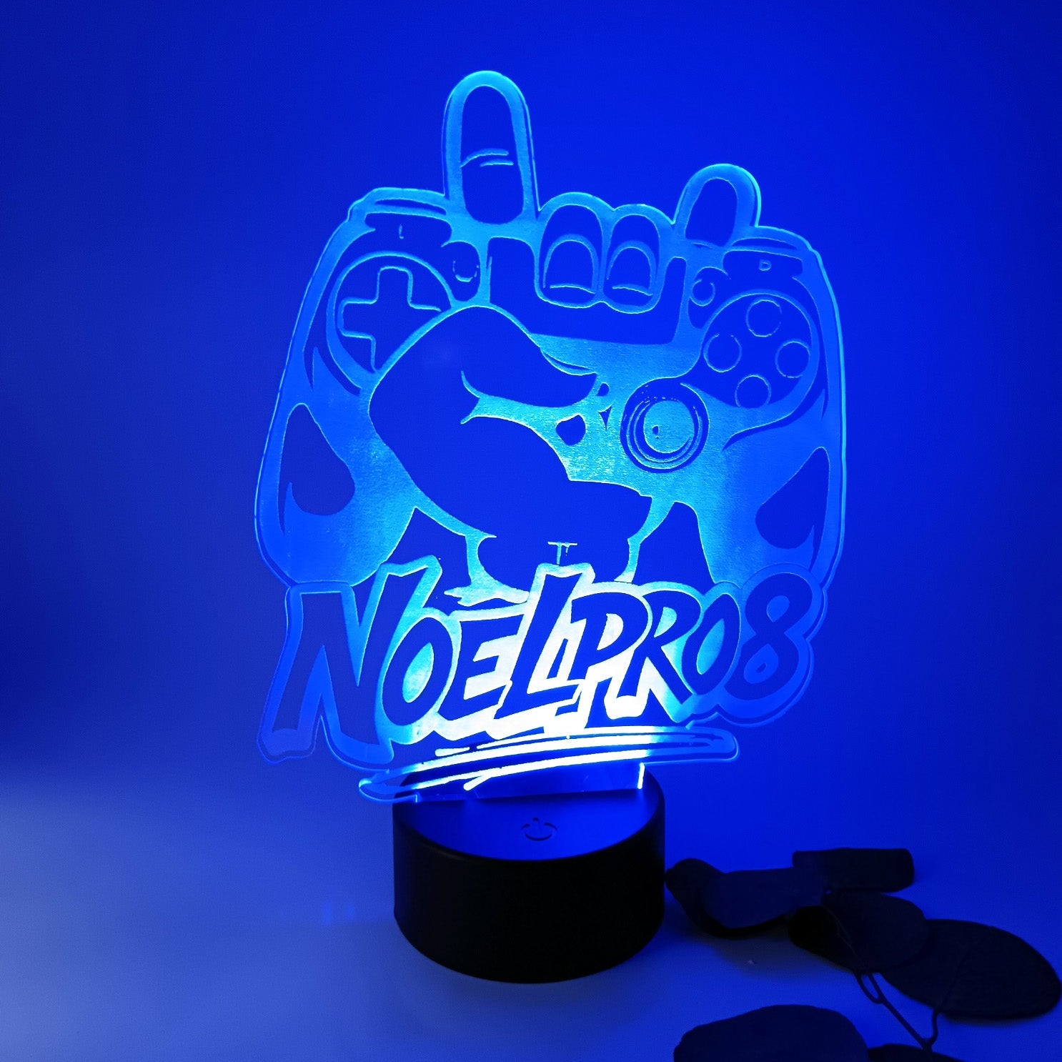 lámpara gamer LED personalizada – regalo para streamer  