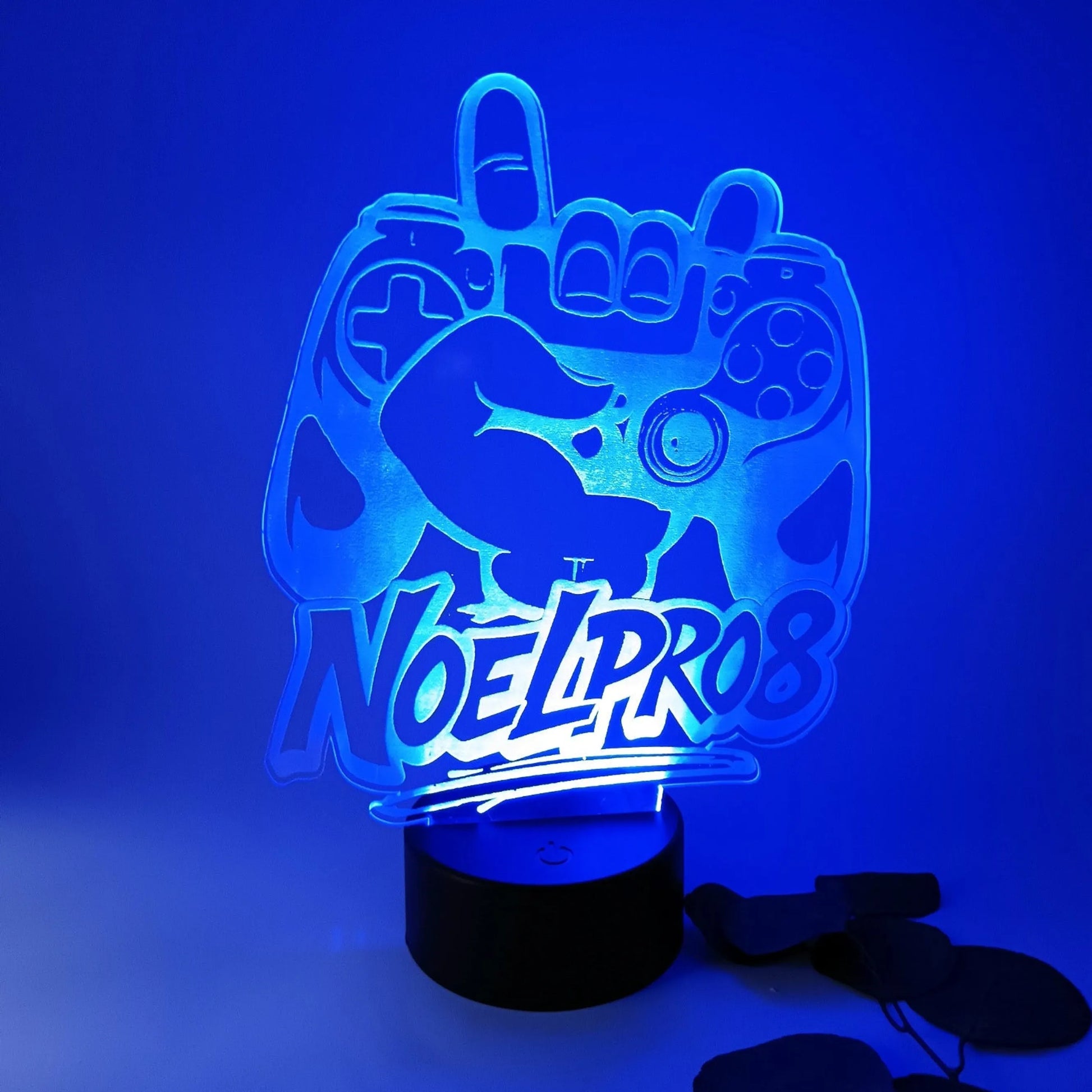lámpara gamer LED personalizada – regalo para streamer  