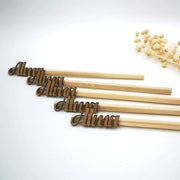 Lápices de madera con nombre tallado, recuerdo único de bautizo o comunión