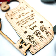 llave de navidad artesanal reyes magos para colgar en la puerta