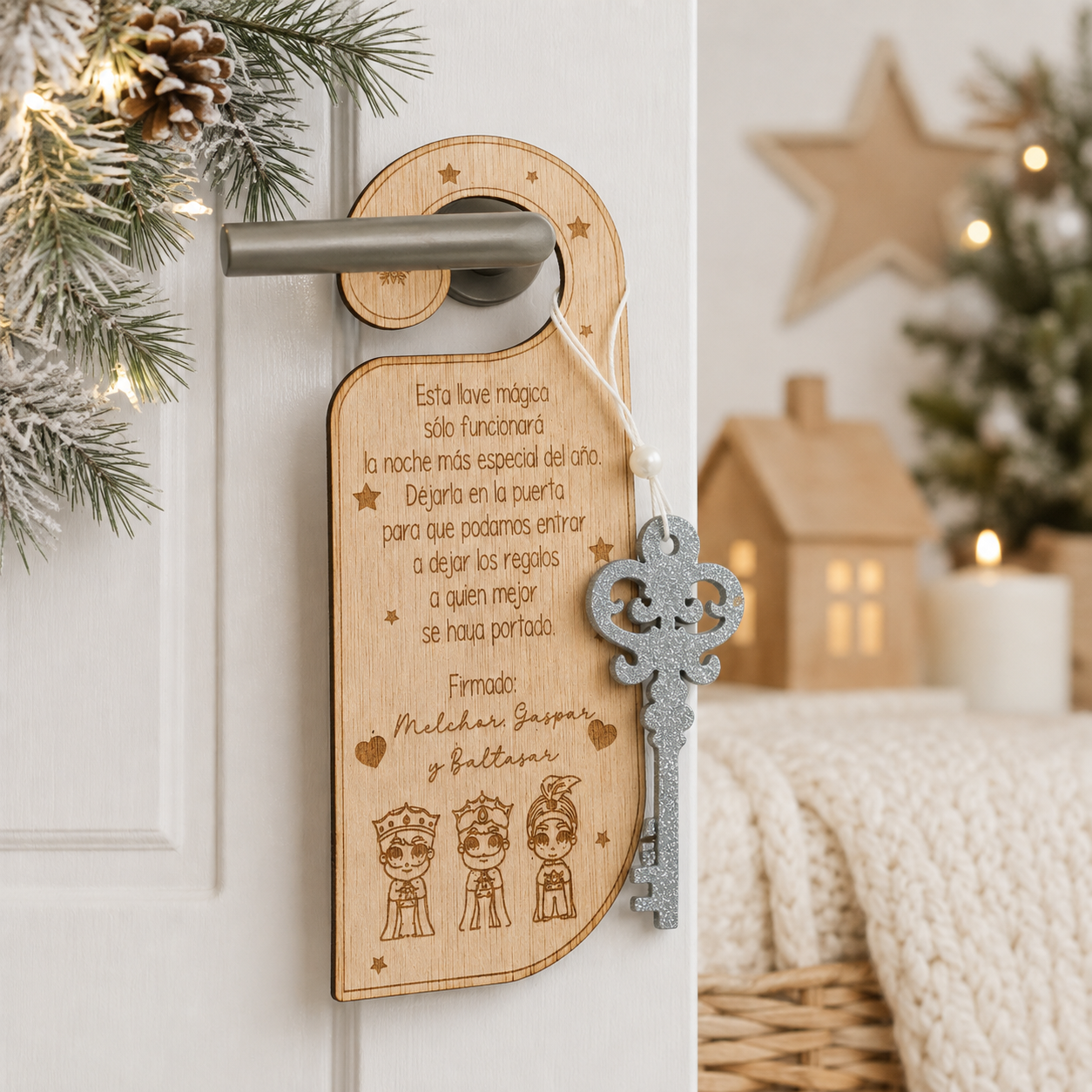 Llave mágica de Navidad personalizada – Reyes Magos o Papá Noel