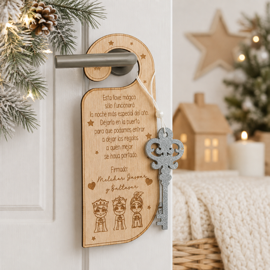 Llave mágica de Navidad personalizada – Reyes Magos o Papá Noel