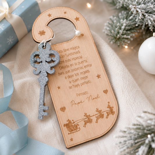 Llave mágica de Navidad personalizada – Reyes Magos o Papá Noel