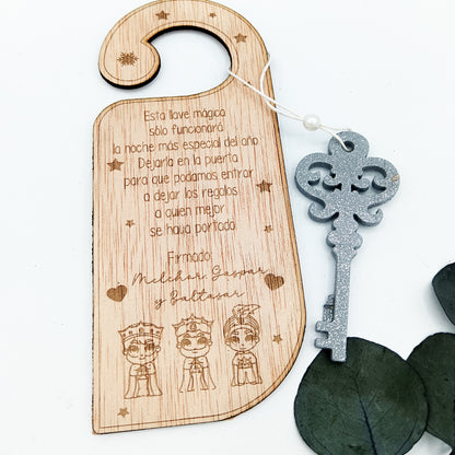 Llave mágica de Navidad personalizada – Reyes Magos o Papá Noel