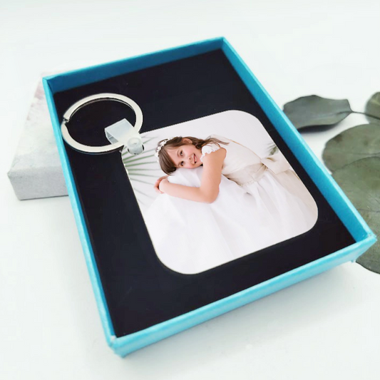 Regalo original llavero de madera personalizado con fotografía