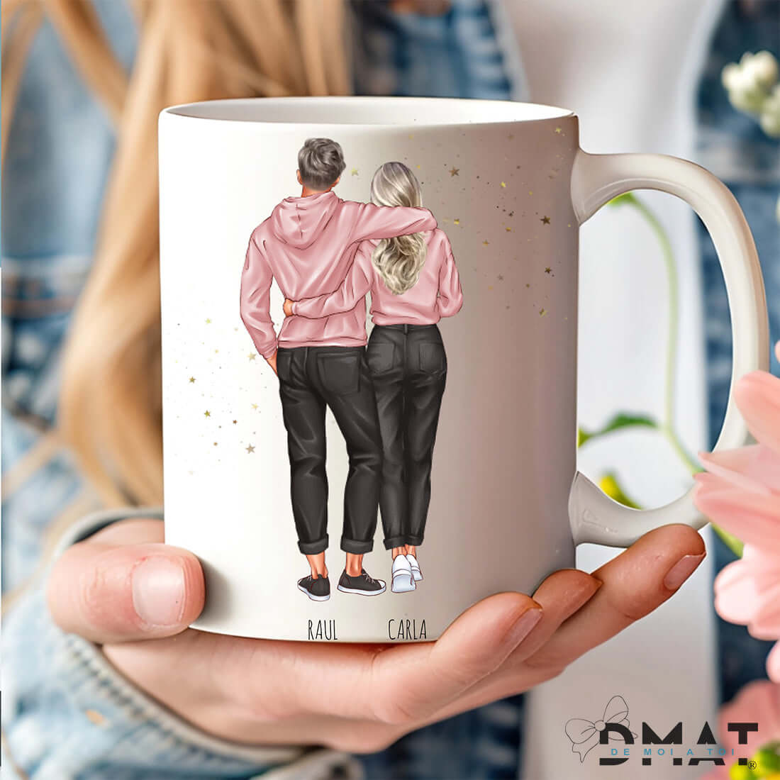  taza pareja casual personalizada – regalo romántico moderno – De moi à toi  