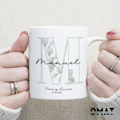 Detalle elegante para boda: taza personalizada