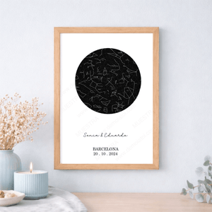Regalos personalizados con mapa estelar real