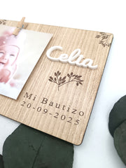 Recordatorio de bautizo personalizado con fotografía - De moi a toi