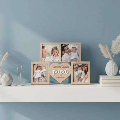 marco de fotos personalizado papá con relieve acrílico – regalo artesanal
