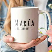 Taza personalizada con texto para familia - De moi a  toi