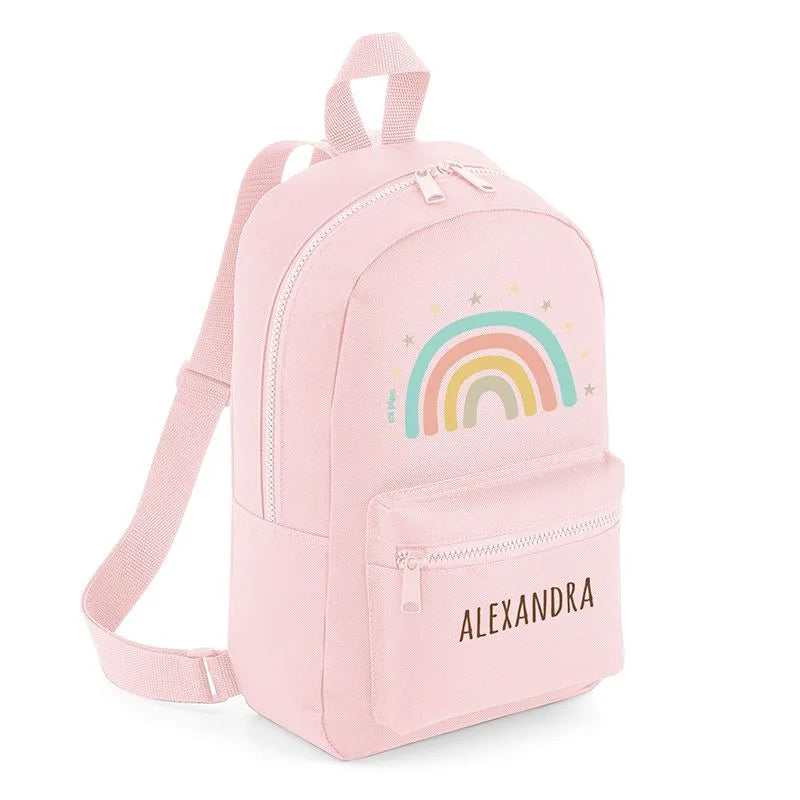 Mochila con cremallera y asas ajustables para el cole personalizada