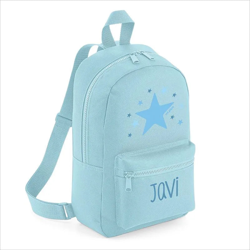 Mochila escolar personalizada con nombre, ideal para vuelta al cole.