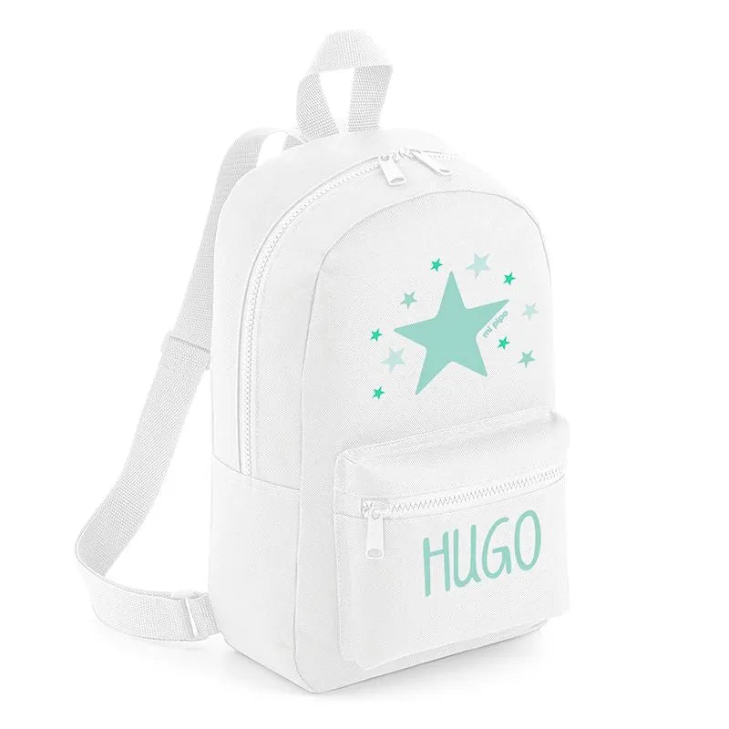 Mochila escolar preparada para personalización