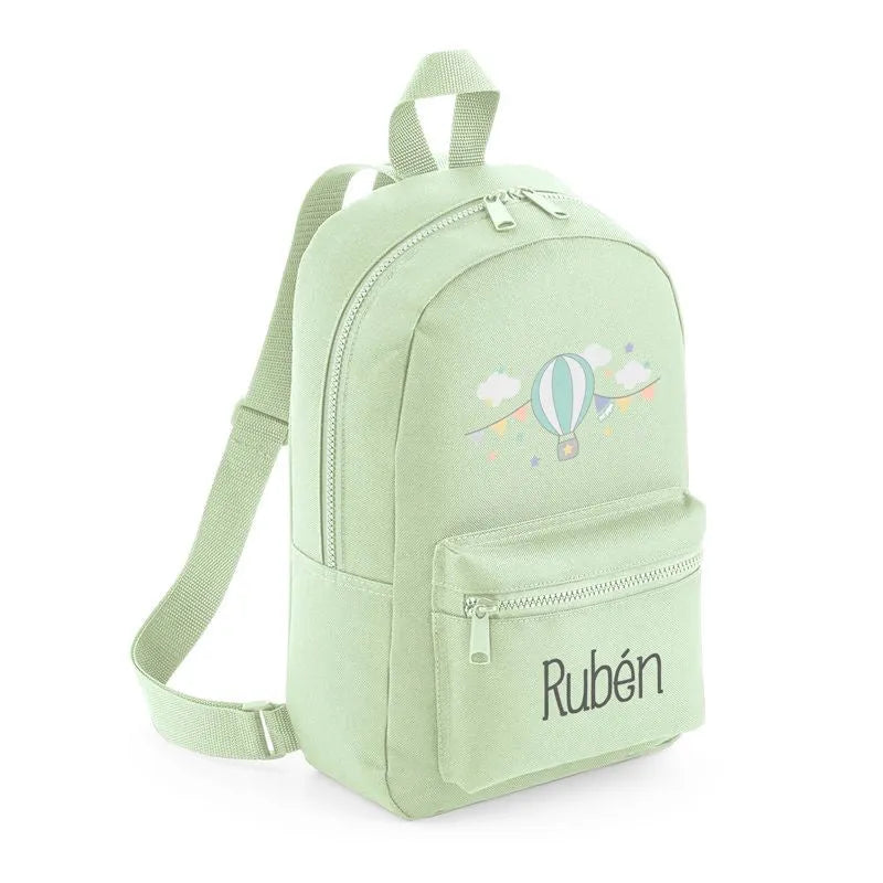 Mochila infantil con bolsillo delantero y nombre