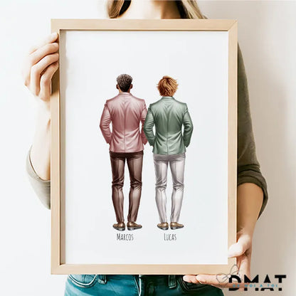 Regalos con ilustración personalizada para amigos hombres clipart
