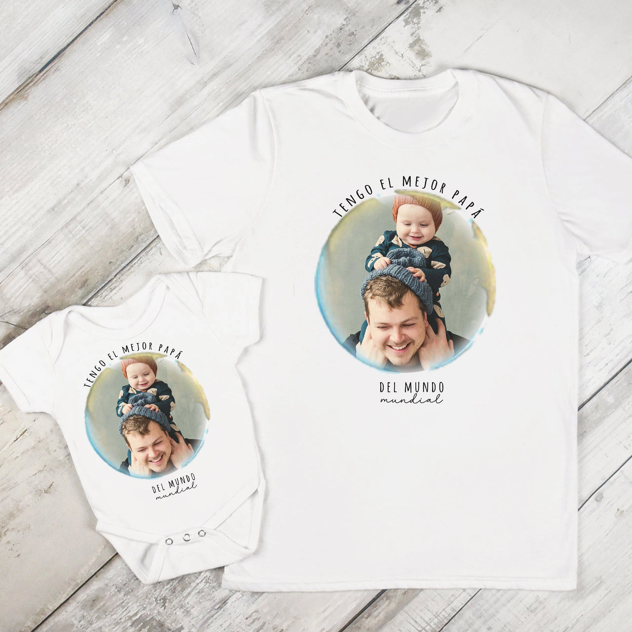 Camiseta y body personalizado - Mejor papá del mundo mundial.
