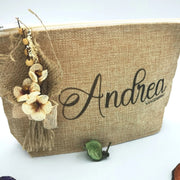 neceser de yute personalizado – detalle sostenible para bodas y comuniones