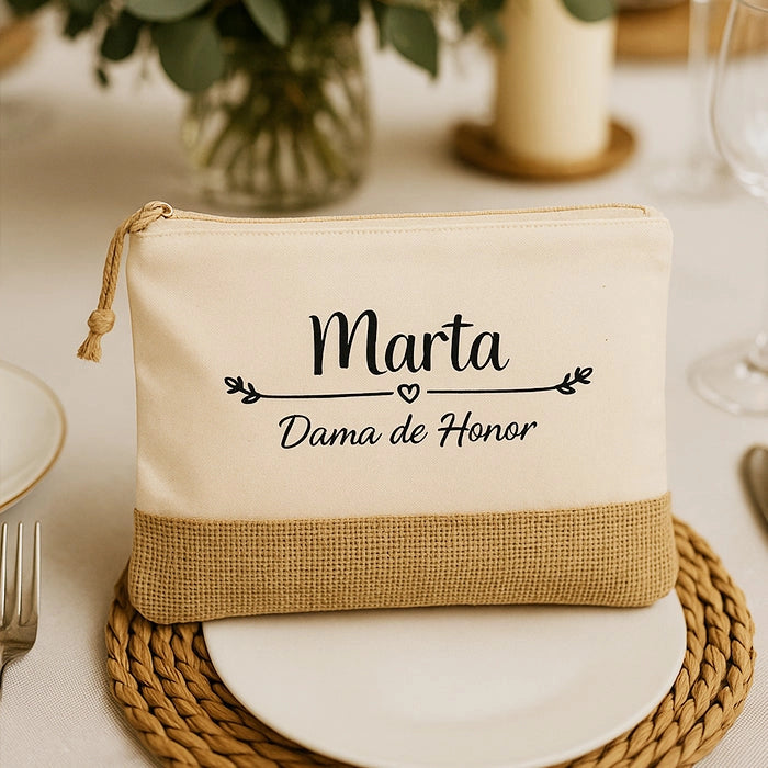 Neceser con nombre personalizado para regalar a mujer