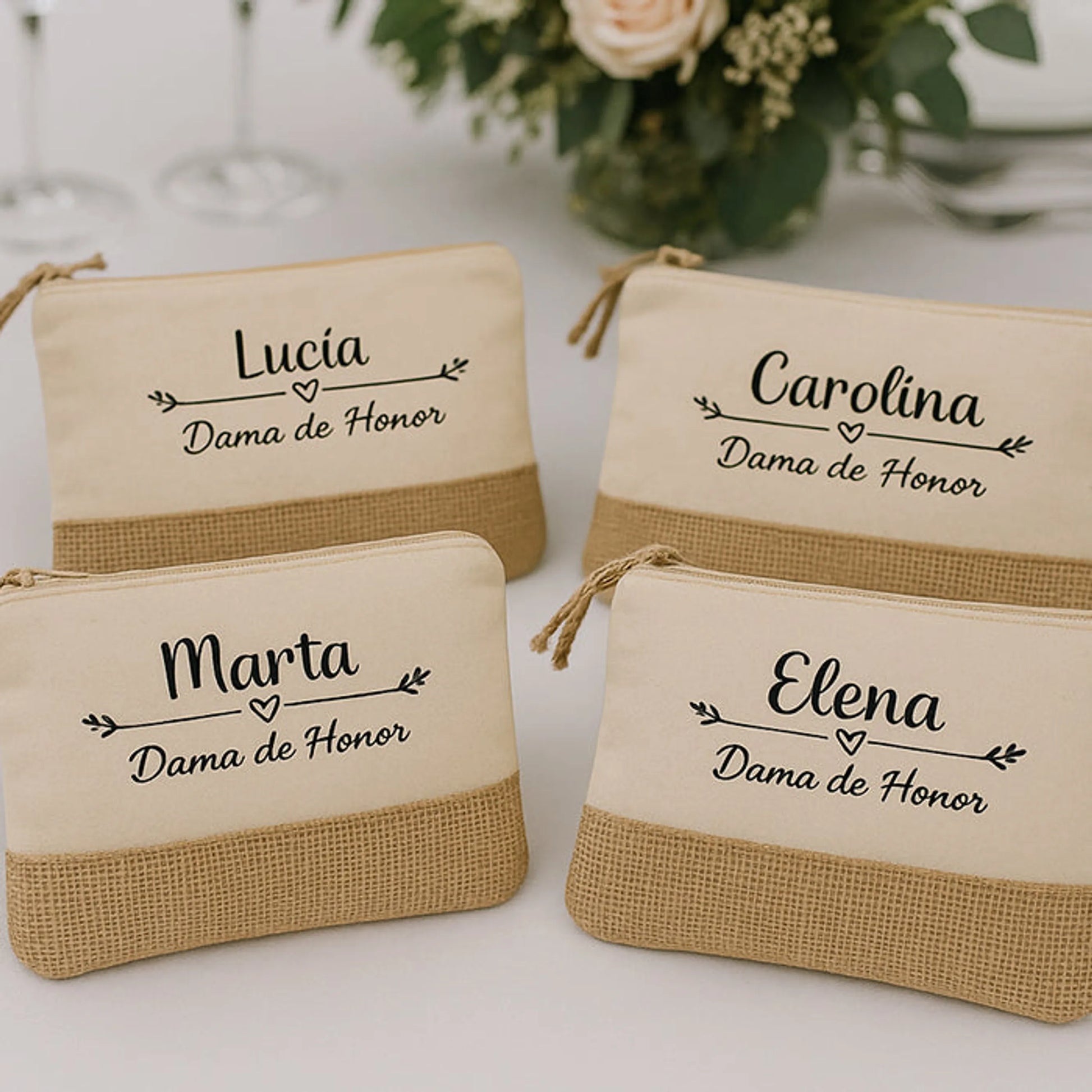 Regalo de boda personalizado y práctico para damas de honor
