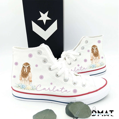 ZAPATILLAS CONVERSE PERSONALIZADAS REGALO DE COMUNIÓN NIÑA