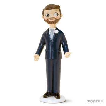 Novio con barba - Figura de tarta - Regalo original personalizado - DE MOI À TOI