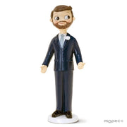 Novio con barba - Figura de tarta - Regalo original personalizado - DE MOI À TOI