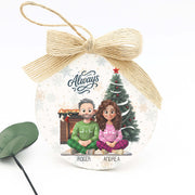 Bola de Navidad personalizada con ilustración de pareja – De moi à toi