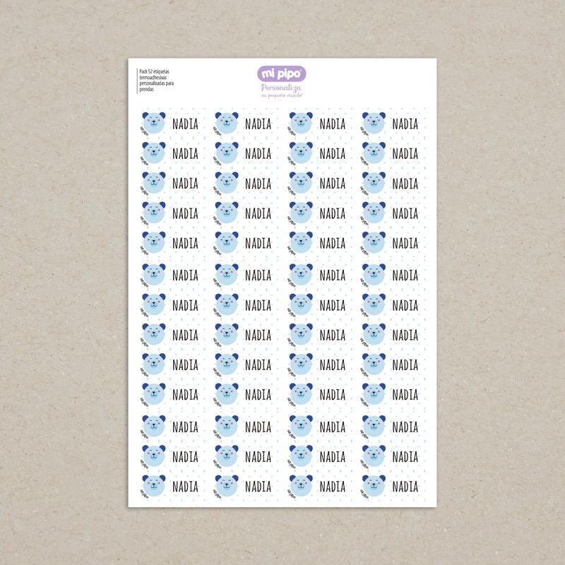Etiquetas de ropa personalizadas con nombre