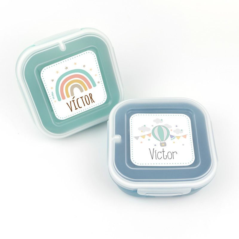 Pack 2 fiambreras herméticas personalizadas Diseños variados