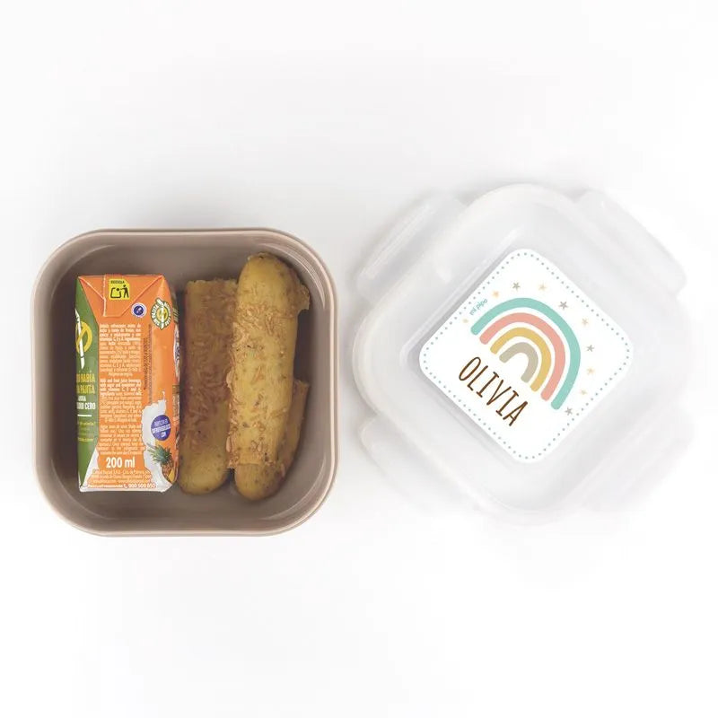 Fiambreras de almuerzo para bebés y niños, personalizadas con nombre