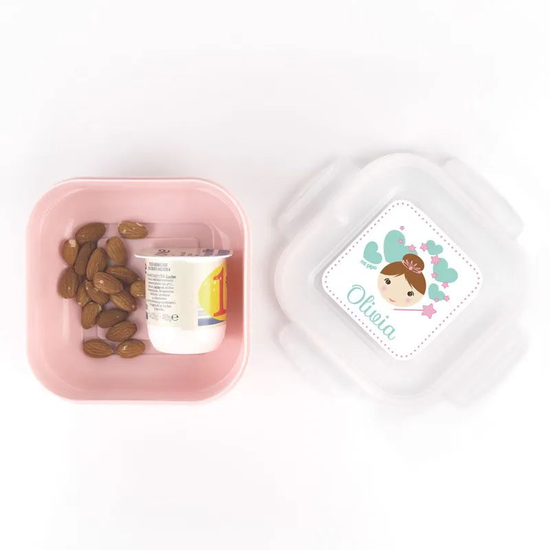 Fiambreras de almuerzo para bebés y niños, personalizadas con nombre