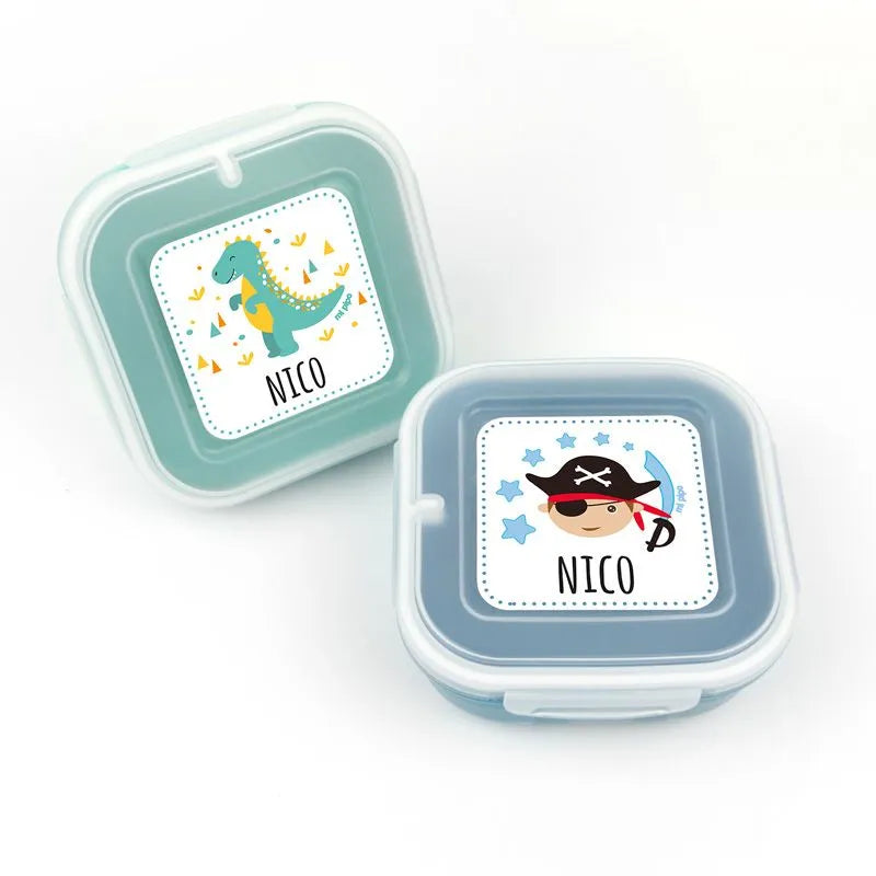Set infantil de dos fiambreras herméticas, perfectas para guardería y colegio.