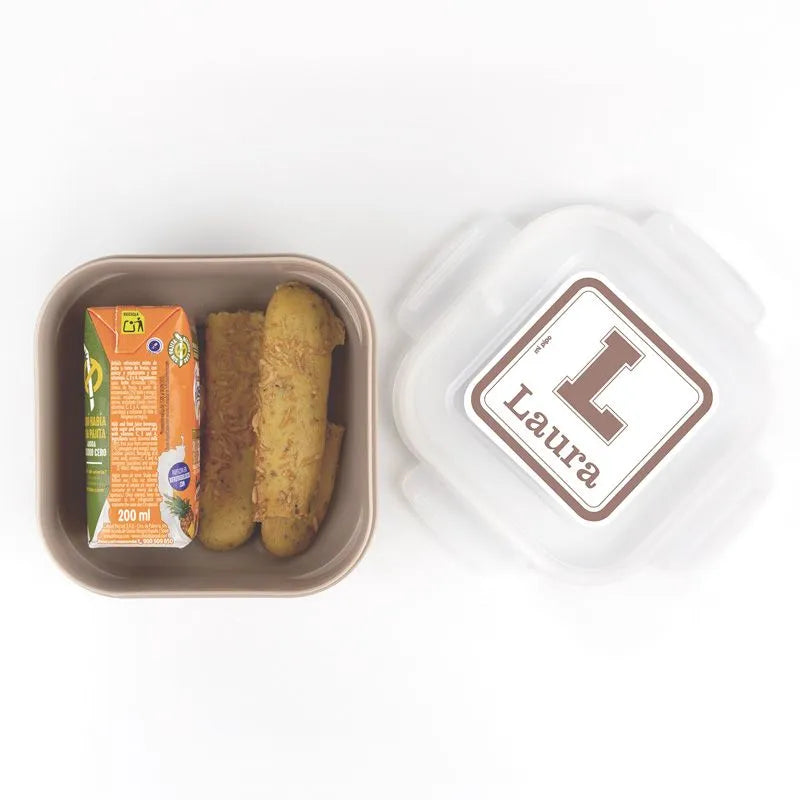 Fiambreras infantiles personalizadas con nombre, perfectas para colegio y guardería.