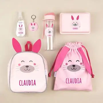 Pack completo cole Zoo Conejito Rosa personalizado + Llavero regalo - Regalo original personalizado - DE MOI À TOI