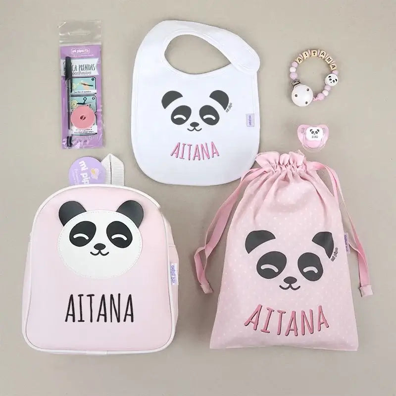 Pack Infantil Panda personalizado (2 colores) - Regalo original personalizado - DE MOI À TOI