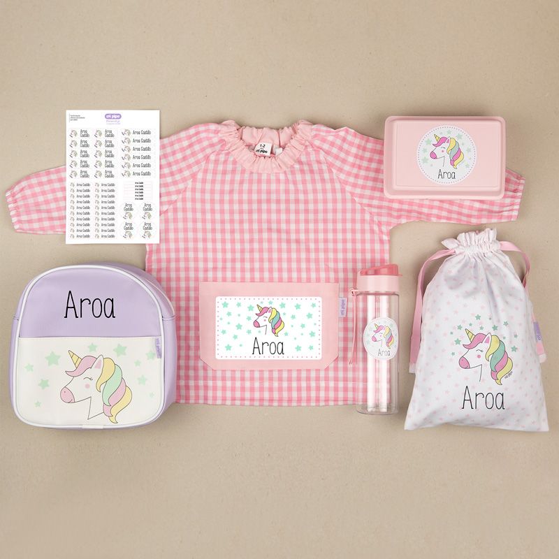 Super Pack guarde Unicornio personalizado + Regalo portameriendas