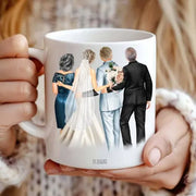 Tazas personalizadas para regalar en boda a padres de los novios