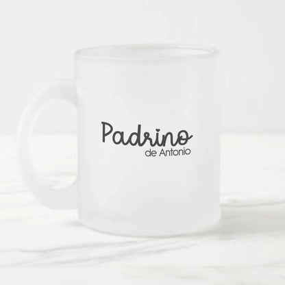 Taza de cristal personalizada para padrino de bautizo - de moi a toi
