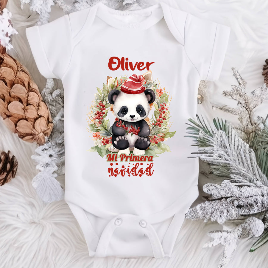 Body personalizado para regalo de navidad- osito panda - de moi a toi