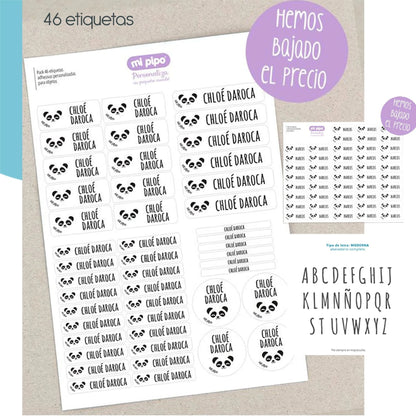 etiquetas objetos para niños con nombres