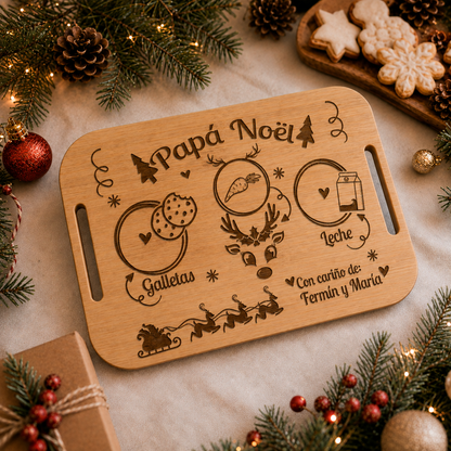 Bandeja navideña personalizada – Reyes Magos, Papa Noel o Caga Tió