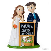 Pizarra - Figura de tarta para Boda - Regalo original personalizado - DE MOI À TOI
