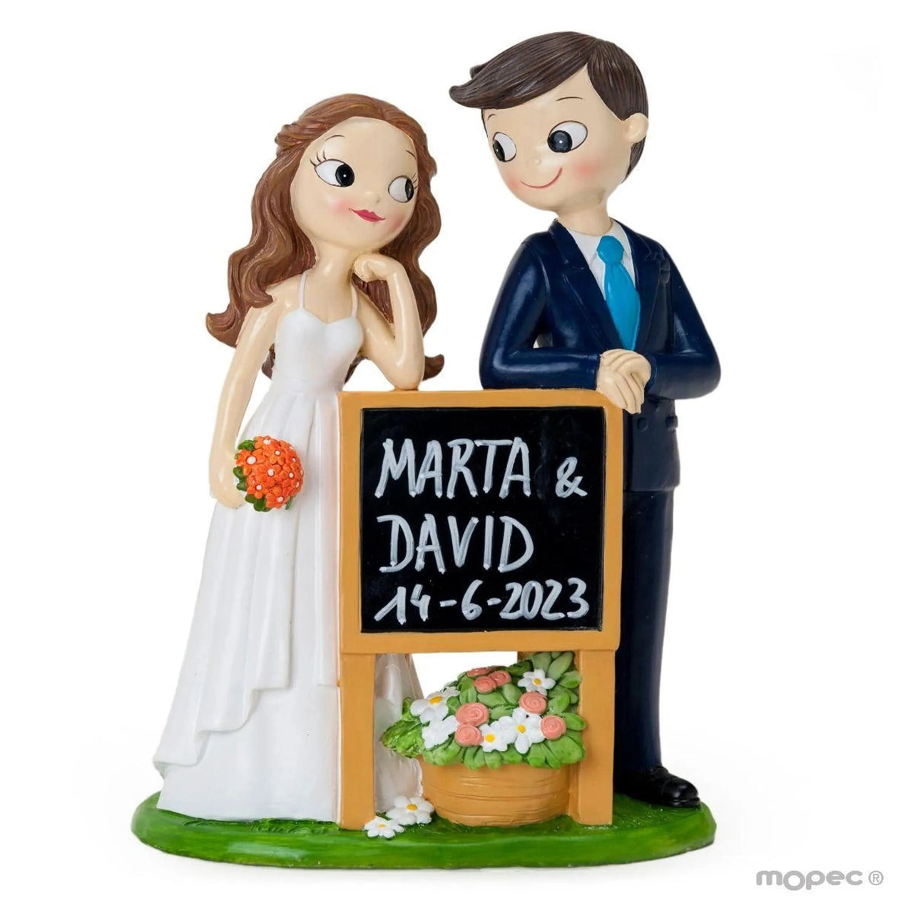 Pizarra - Figura de tarta para Boda - Regalo original personalizado - DE MOI À TOI