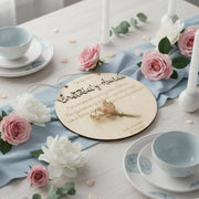 Placa madera Gracias con flores personalizada - Regalo original personalizado - DE MOI À TOI