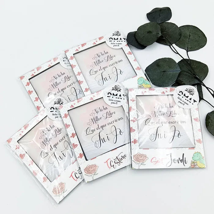 Imán madera amor  portafotos Sant Jordi