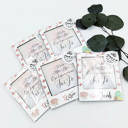 Imán madera amor  portafotos Sant Jordi