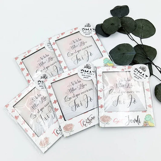 Imán madera amor  portafotos Sant Jordi