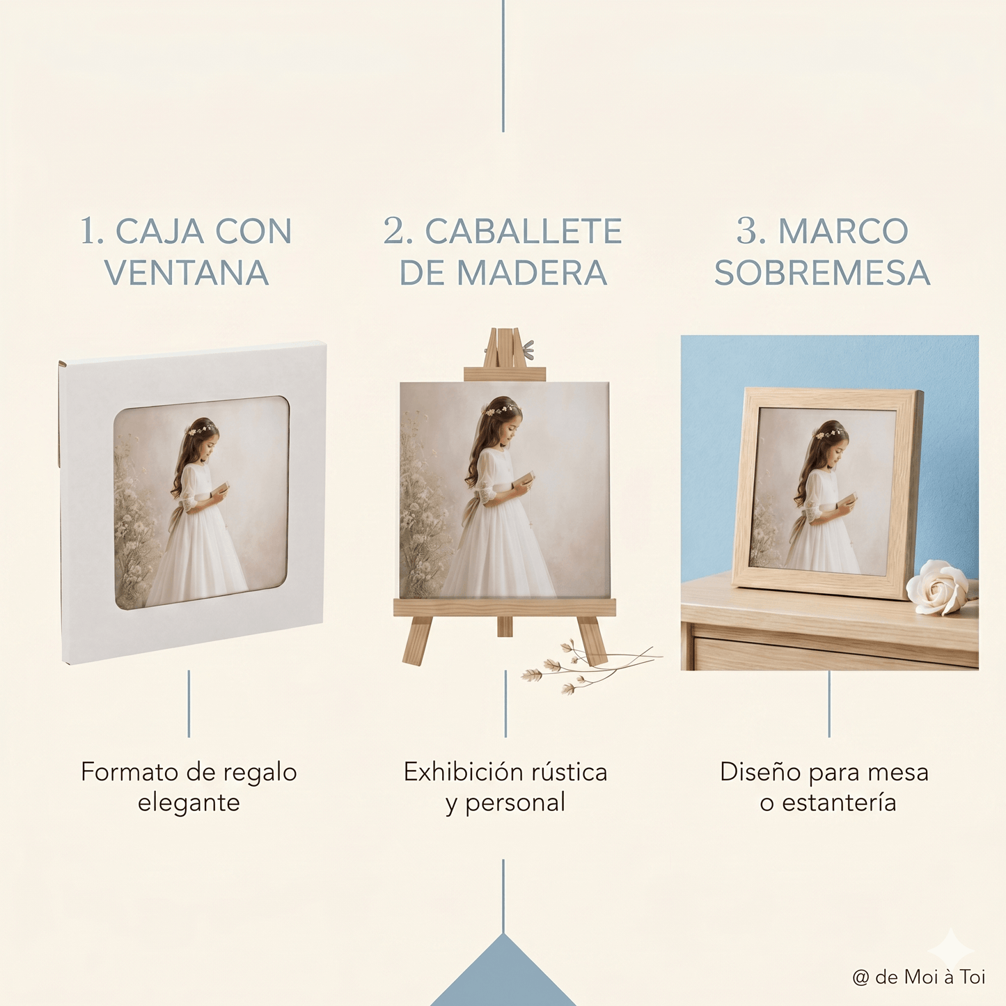 Azulejo personalizado con foto y caballete de madera