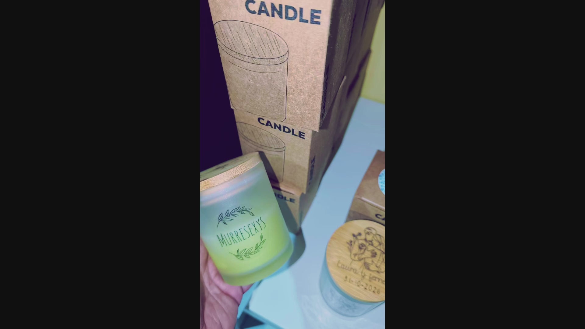 Velas personalizadas para eventos · De Moi à Toi